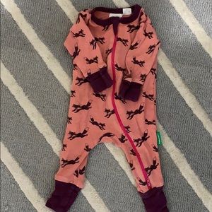 Parade Organics 0-3M Foxes Two-Way Zip Sleeper